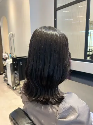 ミディアム 縮毛矯正/カット/ 韓国ヘア/蛯原🍤のヘアスタイル