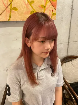 カラー 植田 瑠菜のヘアスタイル