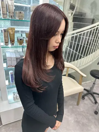 セミロング 笹江 瑞穂のヘアスタイル