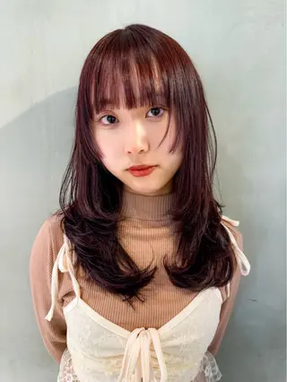 セミロング 🎀miyu🎀池袋 レイヤーカット🎀のヘアスタイル
