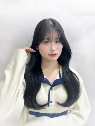 ロング カラー 韓国レイヤー×モテ髪 /MITSUKI🤍のヘアスタイル