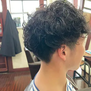 ショート パーマ メンズ Well‘s黒木🌿 レイヤー💎寒色のヘアスタイル