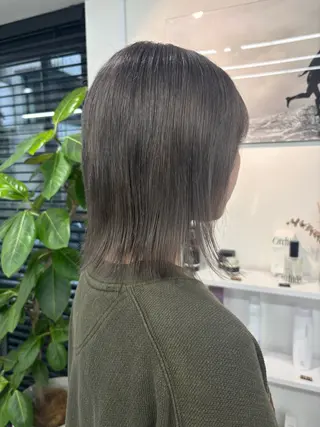 ミディアム カラー ハイトーンカラー 🦋yuri🦋のヘアスタイル