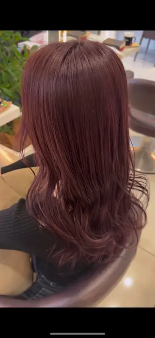 ロング カラー 暖色カラー/ブリーチ カラー/本間陽南のヘアスタイル