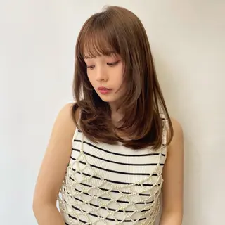 セミロング mee.浦和店所属・カットモデル募集 🍒/北爪まゆのヘアスタイル