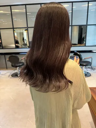 セミロング カラー 縮毛矯正/カット/ 韓国ヘア/蛯原🍤のヘアスタイル