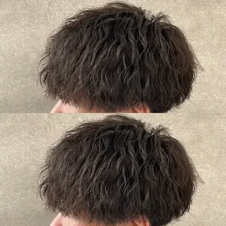 ショート カラー パーマ ヘアアレンジ メンズ キッズ 🔥メンズパーマ🔥 菅原楓のヘアスタイル