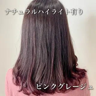 セミロング カラー 中本 達也のヘアスタイル