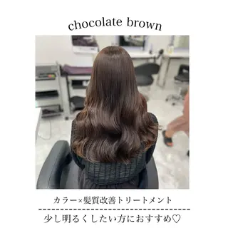 セミロング カラー ヘアアレンジ Ella所属・nana【艶髪】/ レイヤー/縮毛矯正のヘアスタイル