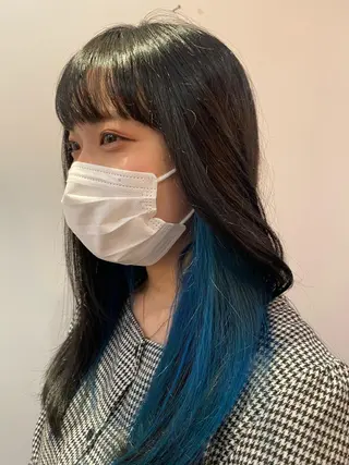 ロング カラー レイヤーカット/栄/ 顔周り/キトウモエノのヘアスタイル