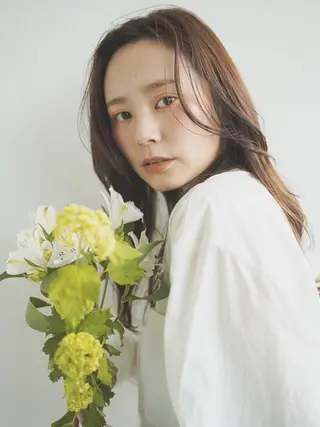 ロング 柳下 涼のヘアスタイル