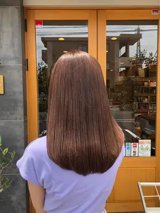 セミロング カラー 松井 竜輝のヘアスタイル