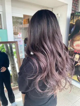 ロング カラー 髪質改善/ストレート /透明感/西川奈穂のヘアスタイル