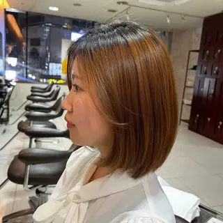 ミディアム 艶髪ブリーチカラー 💗manaka💗のヘアスタイル