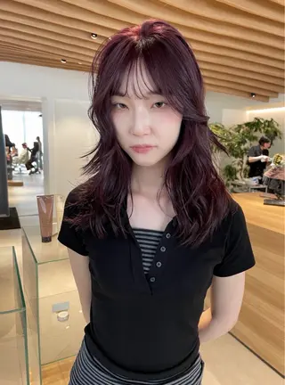 セミロング カラー sano rikitoのヘアスタイル