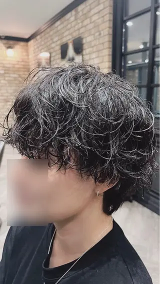 ショート パーマ メンズ Monan渋谷 YUUKIのヘアスタイル