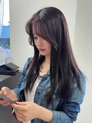 ミディアム カラー SOLUA 岐阜のヘアスタイル