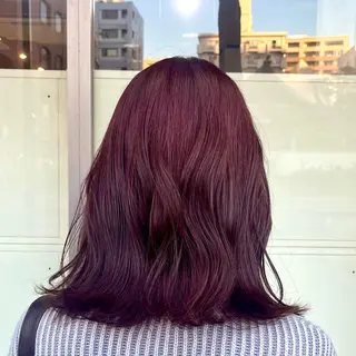 ミディアム カラー SHUN/ブリーチ ·透明感カラーのヘアスタイル