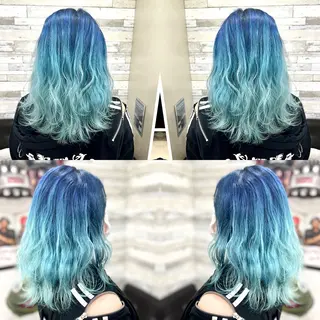 ミディアム カラー "PEPPU "所属・派手髪、ハイトーン ショートヘアShinのヘアスタイル