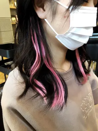 ミディアム カラー エクステ指名No.1 【店長】橘田のヘアスタイル