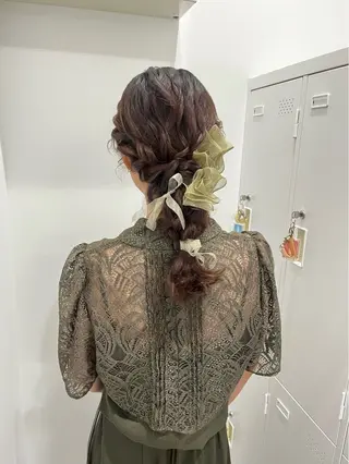 ヘアアレンジ riko/レイヤー/ 艶カラー/ヘアセットのヘアスタイル