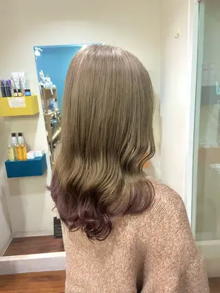 ロング カラー 髪質改善/ストレート /透明感/西川奈穂のヘアスタイル