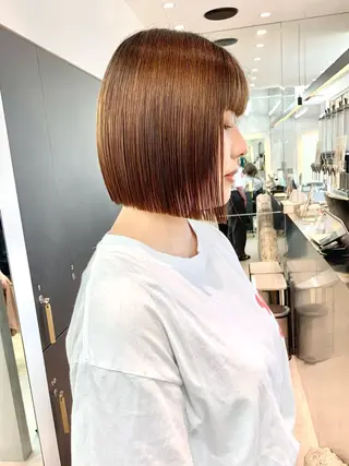 ショート 縮毛矯正/韓国ヘア /ブリーチ/柴山のヘアスタイル