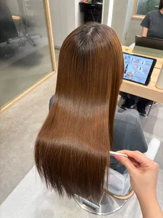 ロング ブリーチなしカラー/ 縮毛矯正🍓kaeのヘアスタイル