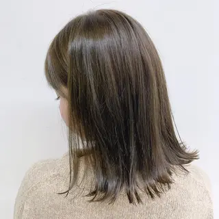 ミディアム カラー ⛄️冬の透明感 カラー⛄️大西のヘアスタイル
