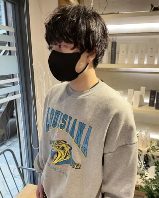 ショート パーマ メンズ あずまぐち めぐみのヘアスタイル