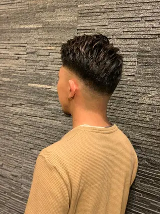 ショート カラー メンズ HIROGINZAプレミアムバーバー赤坂店所属・田中 千恩のヘアスタイル