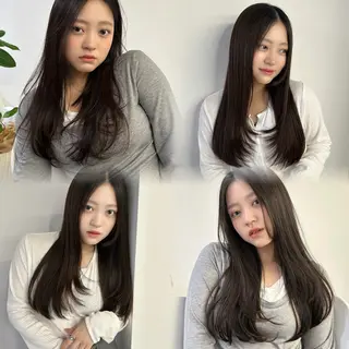 ロング 絹髪矯正/艶カラー /透明感/石田桃子のヘアスタイル