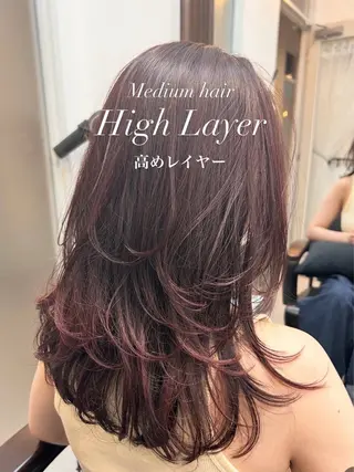 ミディアム 顔周りレイヤー/ボブ 銀座✨中野まさひろのヘアスタイル