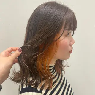 ミディアム カラー recipe 黒木 彩那のヘアスタイル