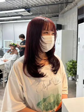 ロング maino /暖色カラー🍓のヘアスタイル