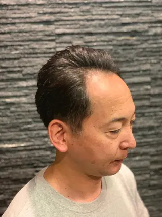 ミディアム メンズ HIRO GINZA barber shop福岡本店所属・ヤマダ リョウトのヘアスタイル