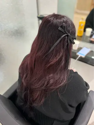 ロング Yuzu️🫧AO/ ハイトーン／韓国ヘアのヘアスタイル