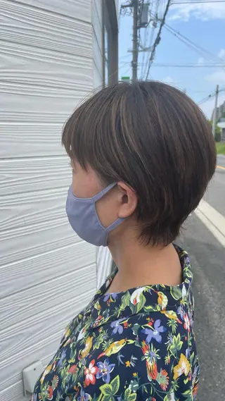 ショート ビヨウシツトリコ よねたにみなのヘアスタイル