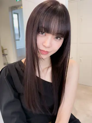 ロング カラー 艶髪ブリーチ 永井竜也のヘアスタイル