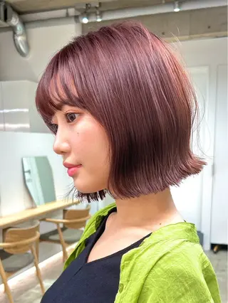 ミディアム 🎀暖色カラー／ボブ 🎀MOMONAのヘアスタイル
