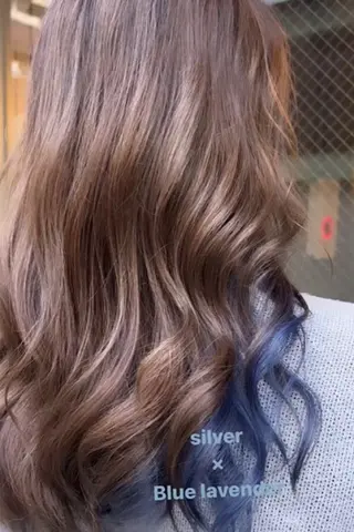 セミロング カラー 💎ルフレ歌舞伎町 💎プルエクステのヘアスタイル