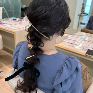 ロング ヘアアレンジ 似合わせ.ﾍｱｾｯﾄ 得意🌹井上美沙のヘアスタイル
