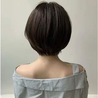 ショート 無料カット/ショート センターパート/横浜のヘアスタイル