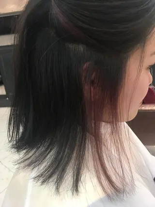 セミロング カラー sato manamiのヘアスタイル