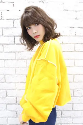 ミディアム カラー パーマ ヘアアレンジ リルウヘアー 天王寺のヘアスタイル