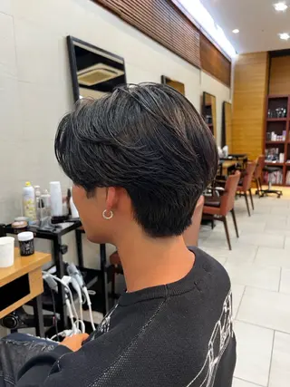 メンズ ベージュ🧸/ボブ ダブルカラー/このかのヘアスタイル
