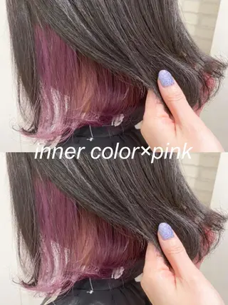 ミディアム カラー 横浜🍒カット エクステ／RIEのヘアスタイル