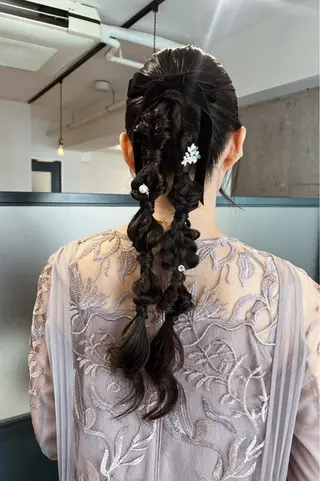 ヘアアレンジ 暖色・パーマ 🌼クニトウメイのヘアスタイル
