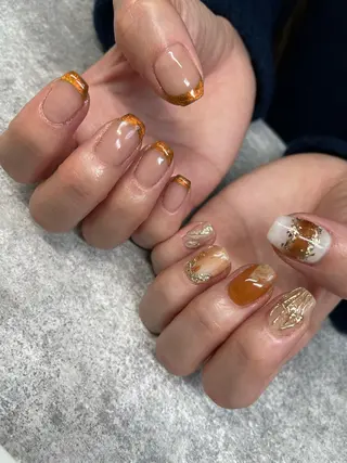 ロング カラー ヘアアレンジ キッズ ネイル マツエク・マツパ アイブロウ 福田 加奈のネイルデザイン