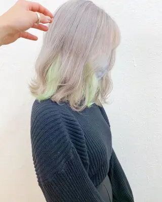 ミディアム パーマ、髪質改善 菊地美月のヘアスタイル